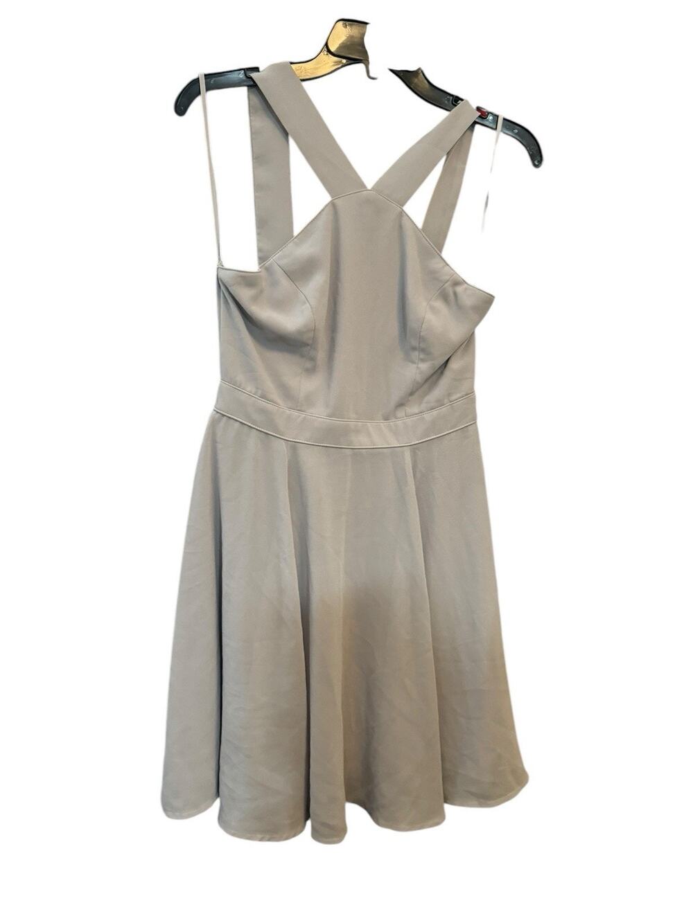 Lulu’s Forevermore Grey Skater Dress Size Small